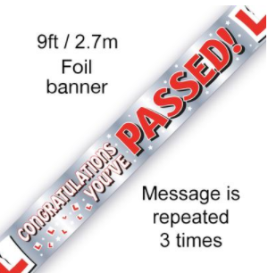 Congratulations You’ve Passed! Banner - 9FT (2.7M)