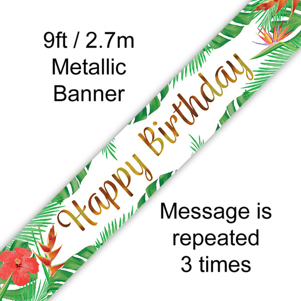Tropical Birthday Banner - (9ft)