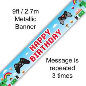 Blox Game Birthday Holographic Banner - 9FT (2.7M)