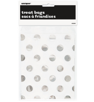 Silver Dots Treat Bags (8 Pack)