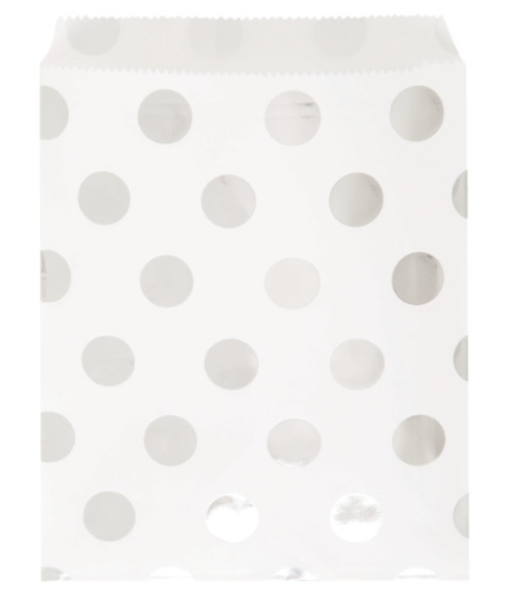 Silver Dots Treat Bags (8 Pack)