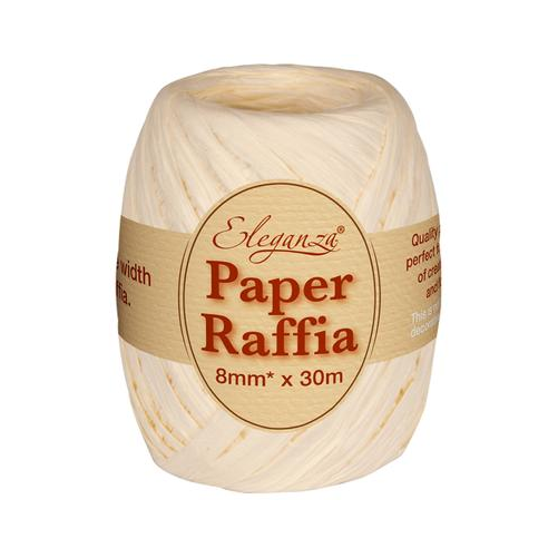 Paper Raffia No.61 Ivory (8mm x 30m)