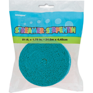 Teal Crepe Streamer (81 ft)
