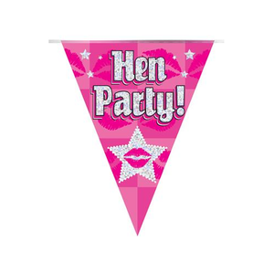 Party Bunting Hen Party Holographic Dot 11 flags (3.9m)