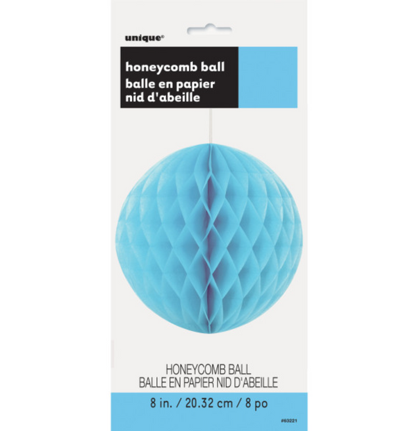 Powder Blue Solid 8" Honeycomb Ball