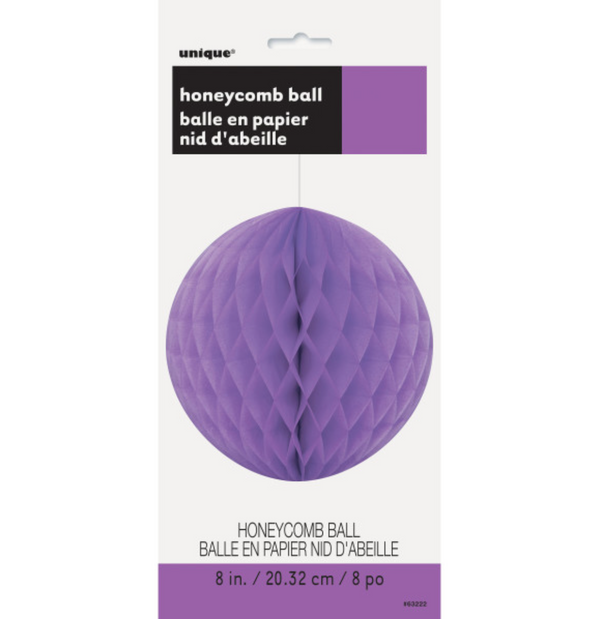 Pretty Purple Solid 8" Honeycomb Ball