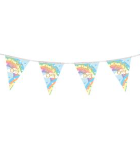 Party Bunting Pastel Rainbow Boy Holographic - 11 flags (3.9m)
