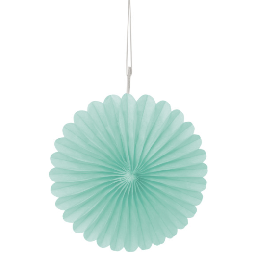 Mint Solid 6" Tissue Paper Fans (3 Pack)
