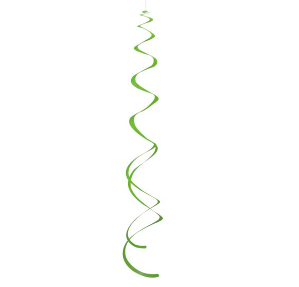 Lime Green Solid Hanging Swirl Decorations (8 Pack)