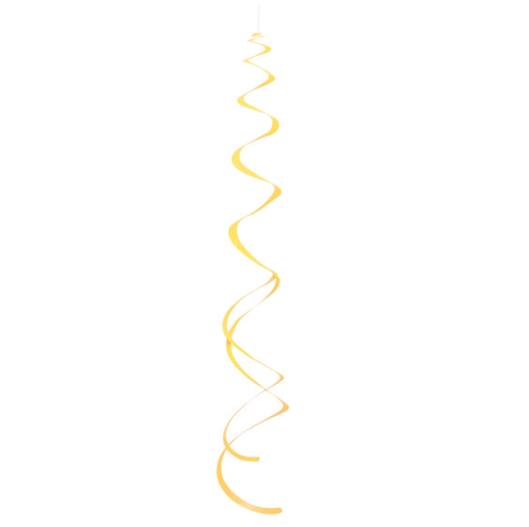 Sunflower Yellow Solid Hanging Swirl Decorations  (8 Pack)
