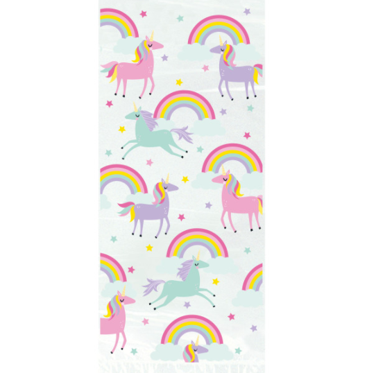 Rainbow & Unicorn Cellophane Bags (20 Pack)