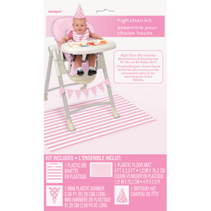 Pink Birthday High Chair Decorating Kit