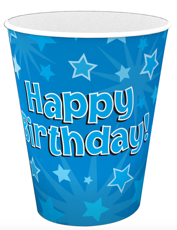 Happy Birthday Blue 9oz Cups (8 pack)