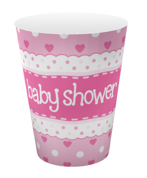 Baby Shower Pink 9oz/266ml Cups (8 Pack)