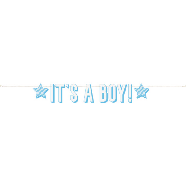 Blue "It's a Boy" Letter Banner