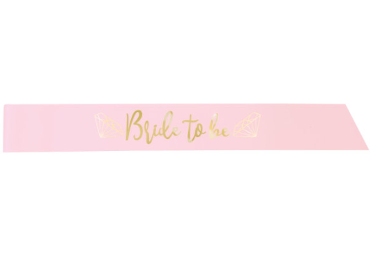 Pink and Gold "Bride to Be" Bachelorette Party Sash