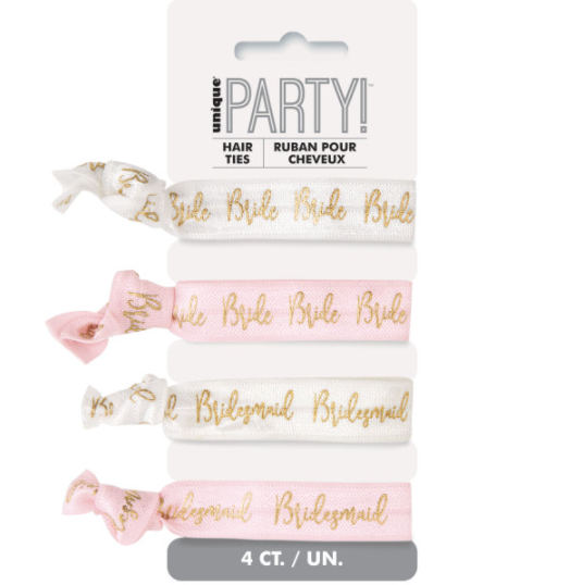Bachelorette Party Hair Ties  (4 Pack)