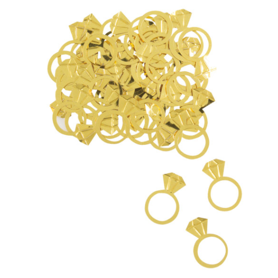 Large Gold Diamond Ring Foil Confetti (.5oz)