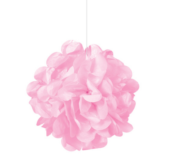 Lovely Pink Mini Puff Tissue Decorations (3 pack)