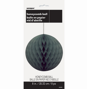 Black Solid 8" Honeycomb Ball
