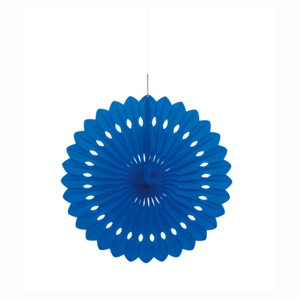 Royal Blue Solid 16" Tissue Paper Fan