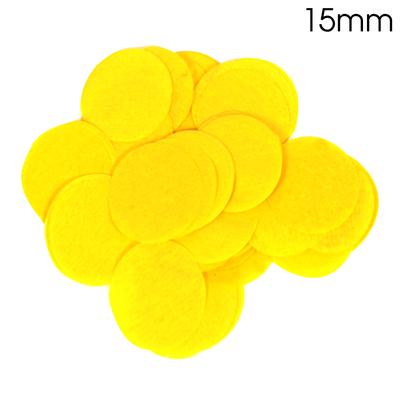 Tissue Paper Confetti Flame Retardant Round Yellow (15mm x 14g )