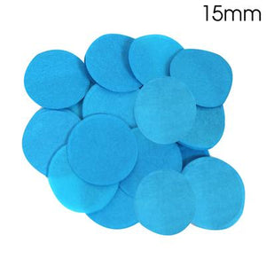 Tissue Paper Confetti Flame Retardant Round Turquoise (15mm x 14g)