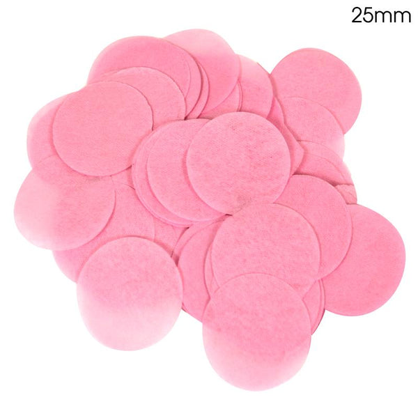 Tissue Paper Confetti Flame Retardant Round Light Pink (25mm x 14g)