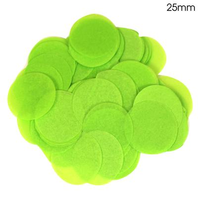 Tissue Paper Confetti Flame Retardant Round Lime Green ( 25mm x 14g )