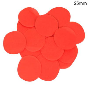 Tissue Paper Confetti Flame Retardant Round Red (25mm x 14g )