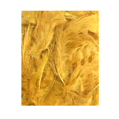 Craft Marabout Feathers Mixed sizes 3"-8" Gold No.35 (8g bag)