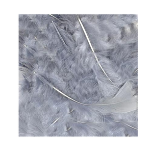 Craft Marabout Feathers Mixed sizes 3"-8" Silver No.24 (8g bag)
