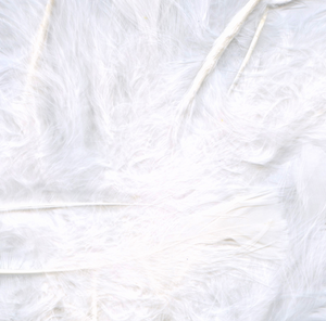 Craft Marabout Feathers Mixed sizes 3inch-8inch White No.01 (8g bag)