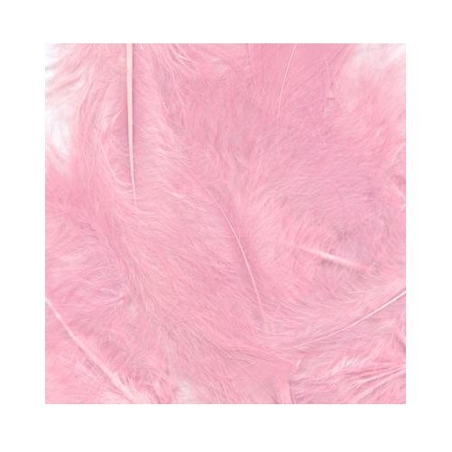 Craft Marabout Feathers Mixed sizes 3inch-8inch Lt. Pink No.21 (8g bag)
