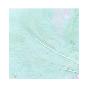 Craft Marabout Feathers Mixed sizes 3inch-8inch Lt. Blue No.25 (8g bag)