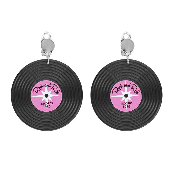Disco Record Earrings