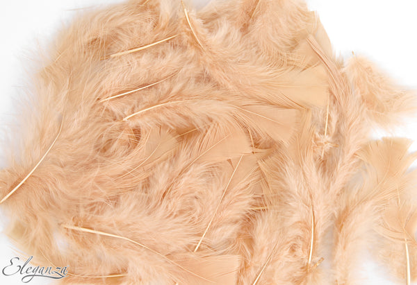 Eleganza Craft Marabout Feathers Mixed sizes 3-8inch Blush No.80 (8g bag)