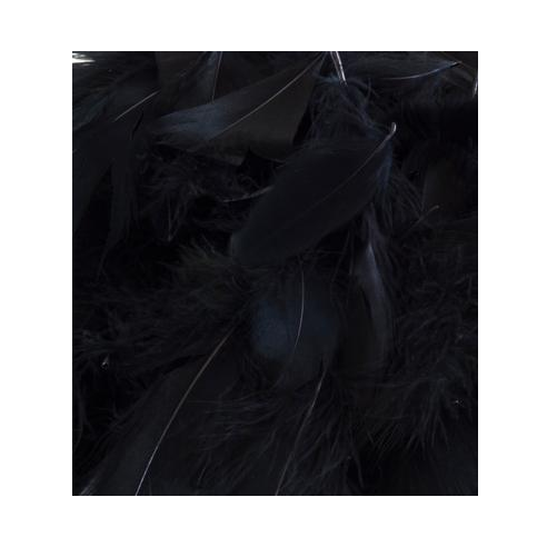 Feathers Mixed sizes 3inch-5inch Black No.20 (50g bag)