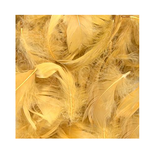 Feathers Mixed sizes 3"-5" Gold No.35 (50g bag)