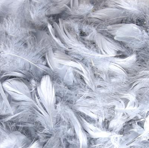 Feathers Mixed sizes 3"-5" Silver No.24 (50g bag)