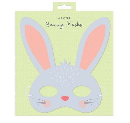Easter Card Bunny Face Masks (4 Pack)