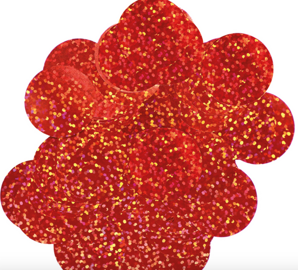 Holographic Foil Confetti Red (25mm x 14g)