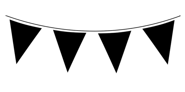 Black Waterproof Bunting (10M)