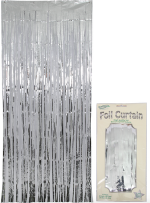 Metallic Silver Foil Door Curtain (0.90m x 2.40m)