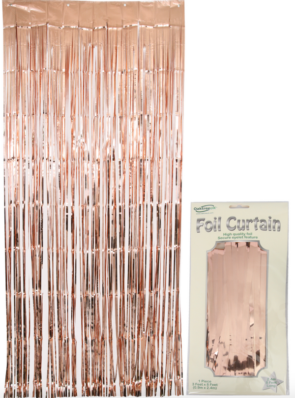 Metallic Rose Gold Foil Door Curtain (0.90m x 2.40m)