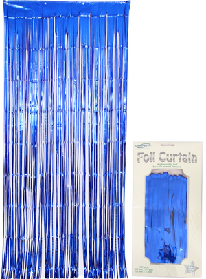 Metallic Blue Foil Door Curtain (0.90m x 2.40m)