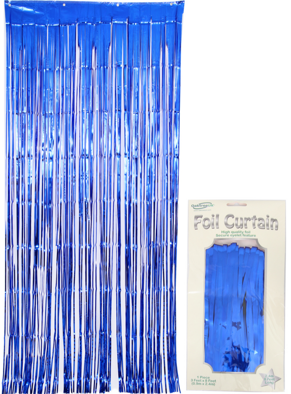 Metallic Blue Foil Door Curtain (0.90m x 2.40m)