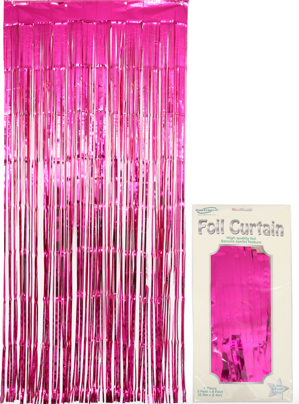 Metallic Fuchsia Foil Door Curtain (0.90m x 2.40m)