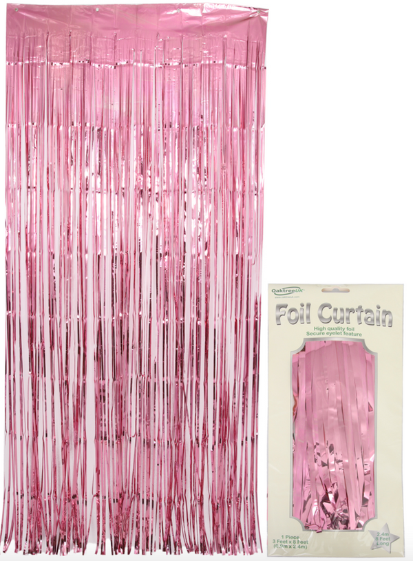 Metallic Light Pink Foil Door Curtain (0.90m x 2.40m)