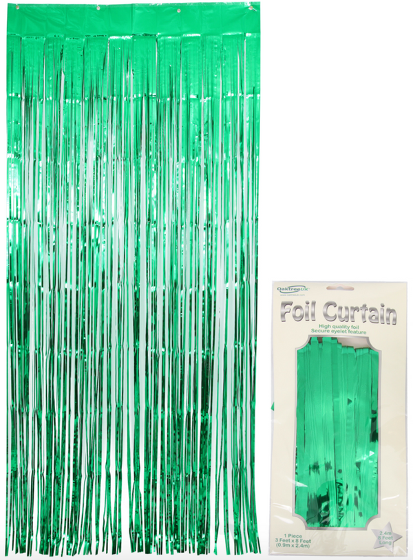 Metallic Green Foil Door Curtain (0.90m x 2.40m)